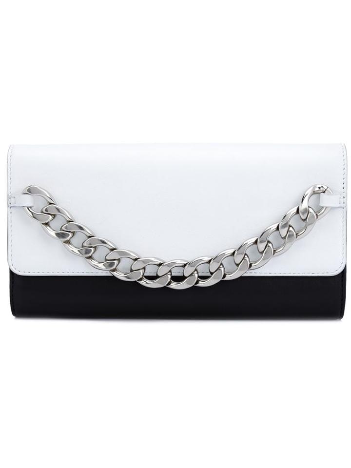 Thomas Wylde - Chain Detail Clutch - Women - Lamb Skin - One Size, Black, Lamb Skin
