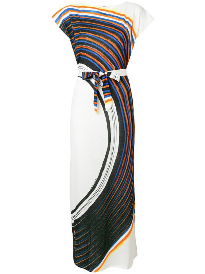 Anntian Curved Stripe Dress - Multicolour
