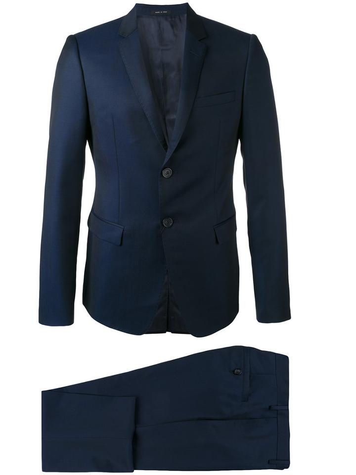 Emporio Armani - Two Piece Suit - Men - Cupro/wool/virgin Wool - 52, Blue, Cupro/wool/virgin Wool