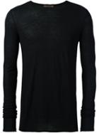 Ziggy Chen Raw Edge Fine Knit Jumper, Men's, Size: 54, Black, Cashmere