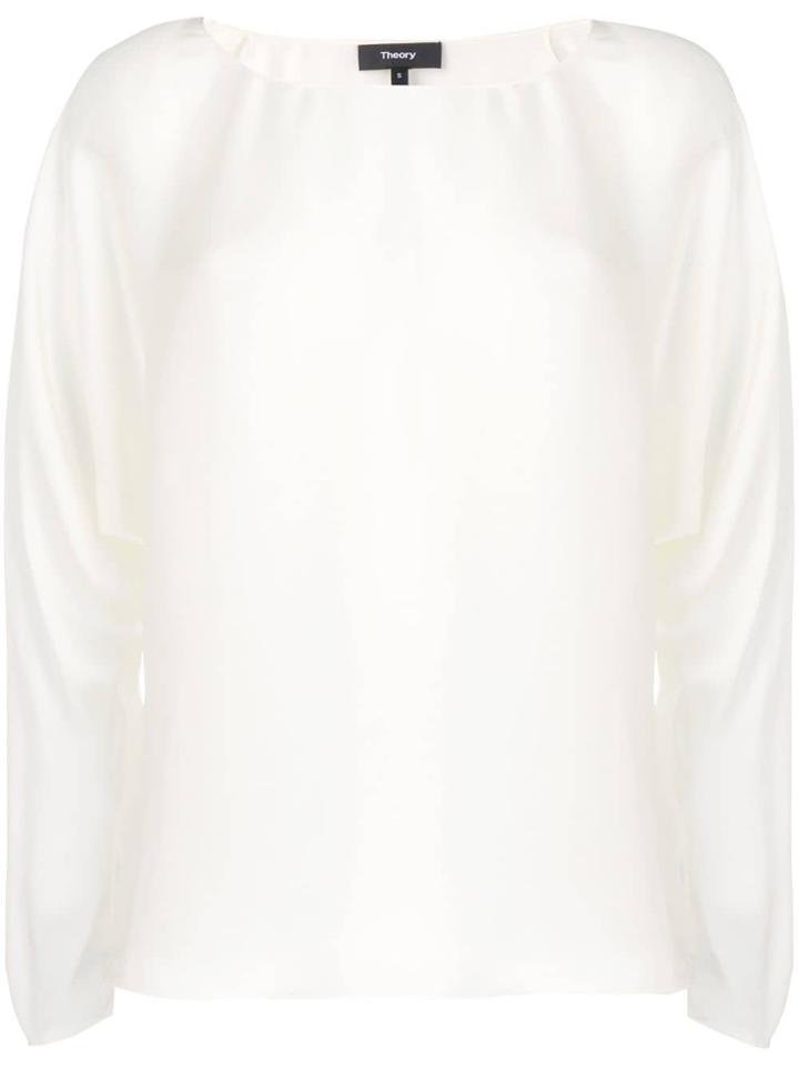 Theory Dolman Lightweight Blouse - Neutrals