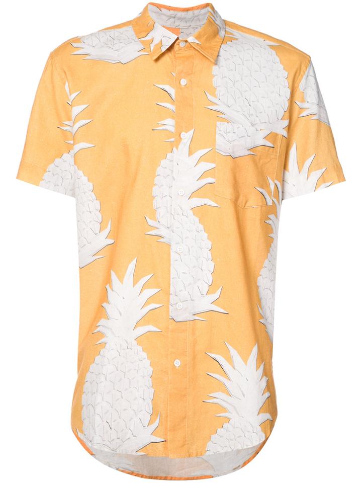 Osklen Pineapple Print Shirt - Yellow & Orange