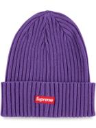 Supreme Logo Knit Beanie - Purple