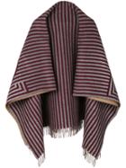 Fendi - Stripe Fendi Print Scarf - Women - Cashmere/wool - One Size, Red, Cashmere/wool