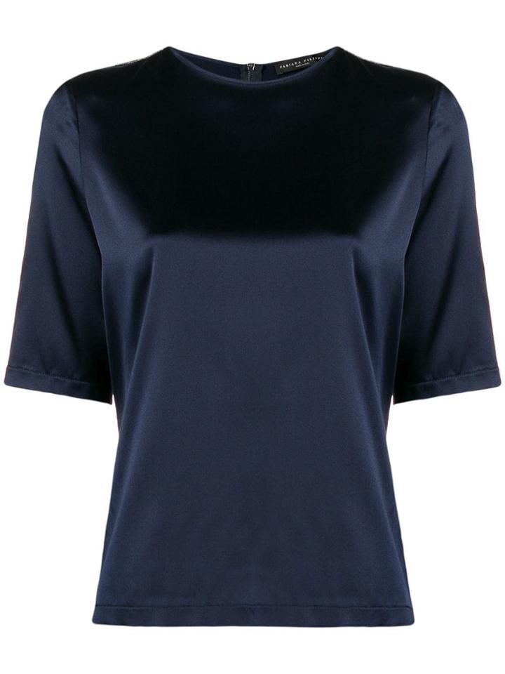 Fabiana Filippi Round Neck Blouse - Blue