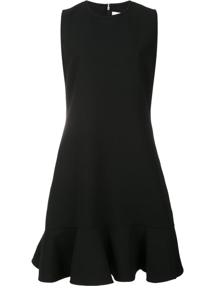 Victoria Victoria Beckham Peplum Hem Dress, Women's, Size: 10, Black, Silk/polyester