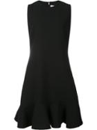 Victoria Victoria Beckham Peplum Hem Dress, Women's, Size: 10, Black, Silk/polyester