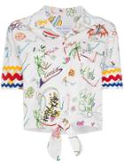 Mira Mikati Graffiti Knot Shirt - White