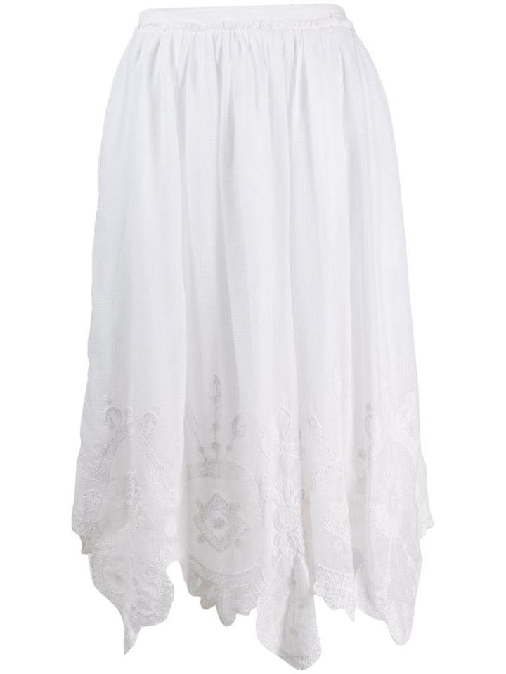 Love Shack Fancy Skyla Midi Skirt - White