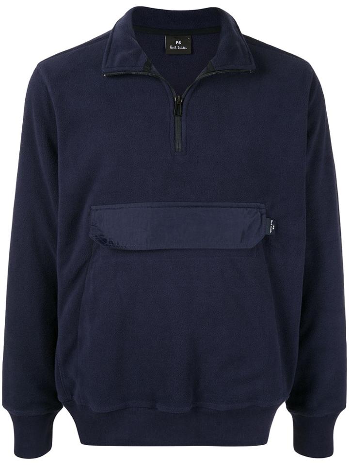 Ps Paul Smith Flap Pocket Sweatshirt - Blue