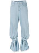 Marques'almeida - Tapered Jeans - Women - Cotton - S, Blue, Cotton