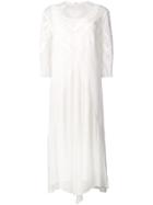 Chloé Embroidered Flared Midi Dress - White