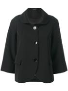 Tagliatore Peter Pan Collar Jacket, Women's, Size: 40, Black, Polyester/spandex/elastane/cupro