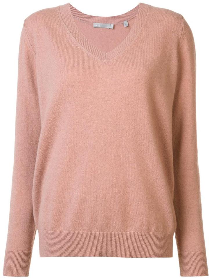 Vince V-neck Jumper, Women's, Size: Large, Pink/purple, Cashmere