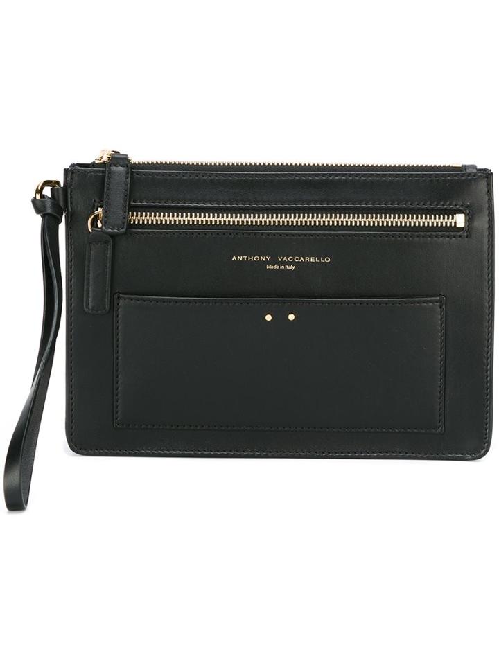 Anthony Vaccarello Gold-tone Details Pochette Clutch