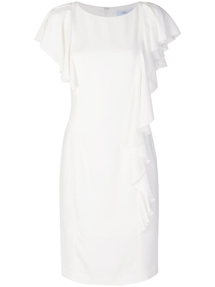 Blumarine Ruffled Pencil Dress - White