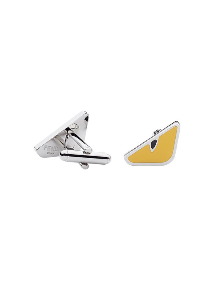 Fendi Enamel Bag Bug Cufflinks - Metallic