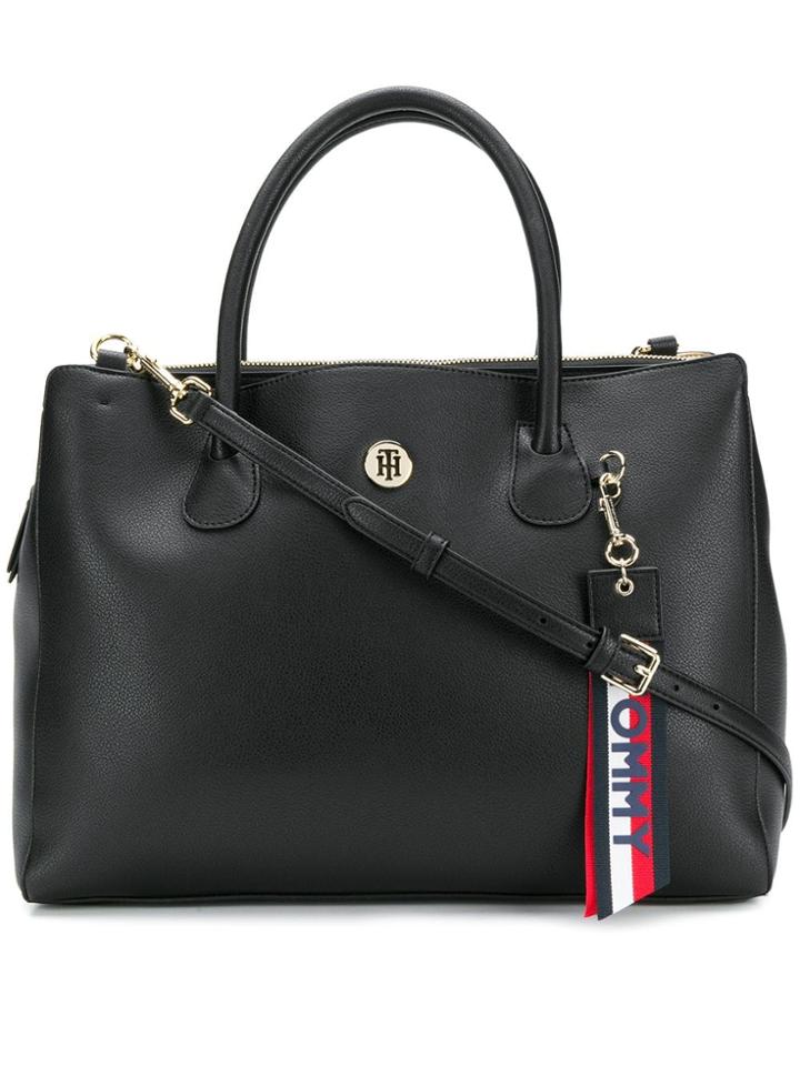 Tommy Hilfiger Keyring Detail Shoulder Bag - Black