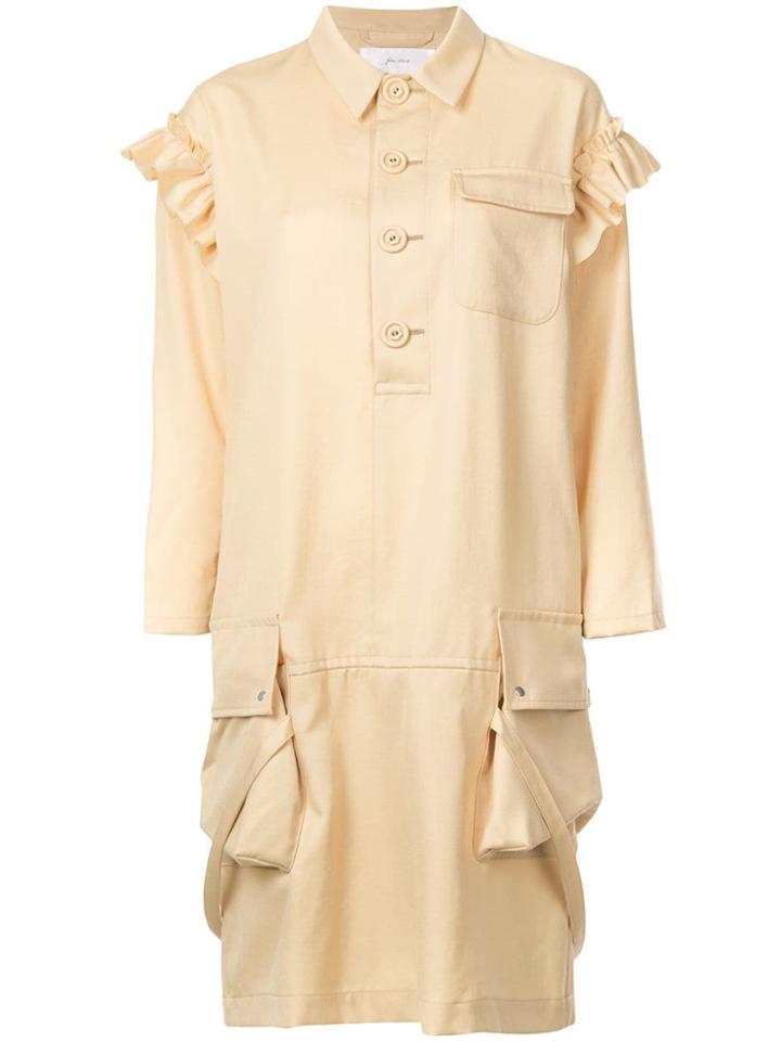 Julien David Ruffle Detail Dress - Yellow