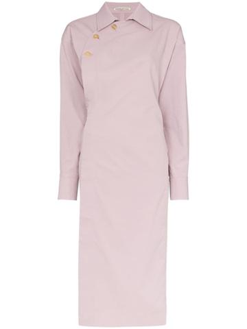 Samuel Gui Yang Cheongsam Wrap-around Trench Coat - Purple