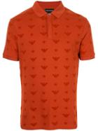 Emporio Armani All-over Logo Polo Shirt - Orange