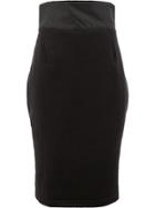 Aganovich Fitted High-waist Skirt - Black