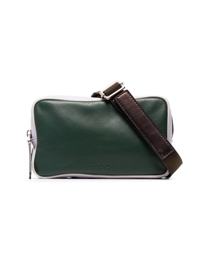 Marni Multicoloured Leather Belt Bag - Green