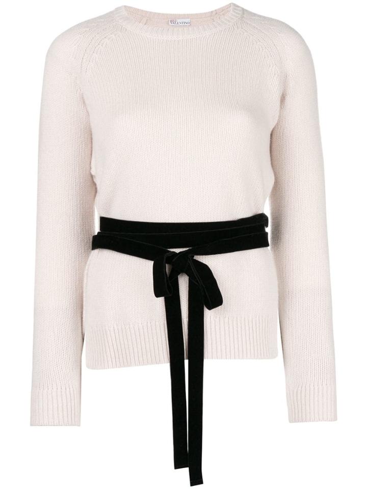 Red Valentino Tie Waist Jumper - Nude & Neutrals