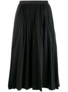 Kenzo Pleated Midi Skirt - Black