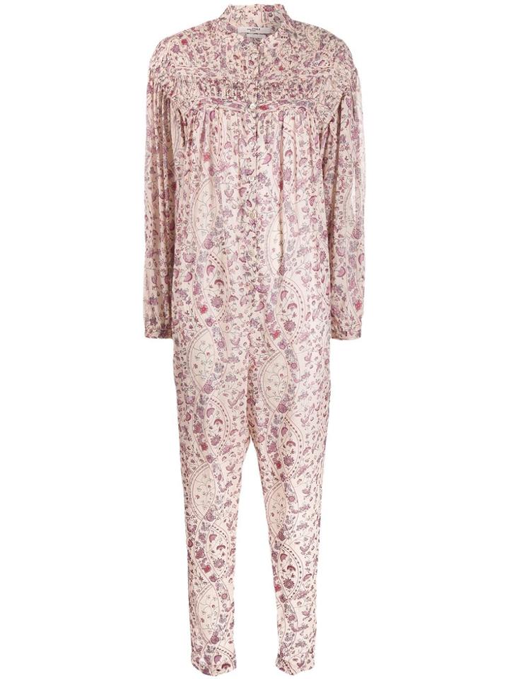 Isabel Marant Étoile Liddy Floral Print Jumpsuit - Pink