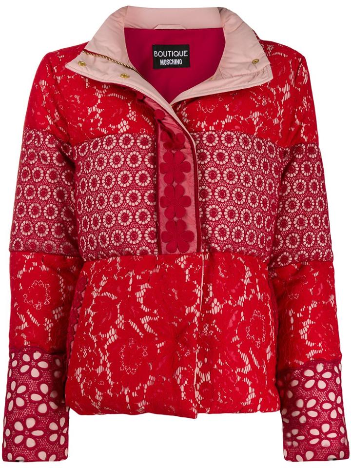 Boutique Moschino Multi-print Padded Jacket - Red