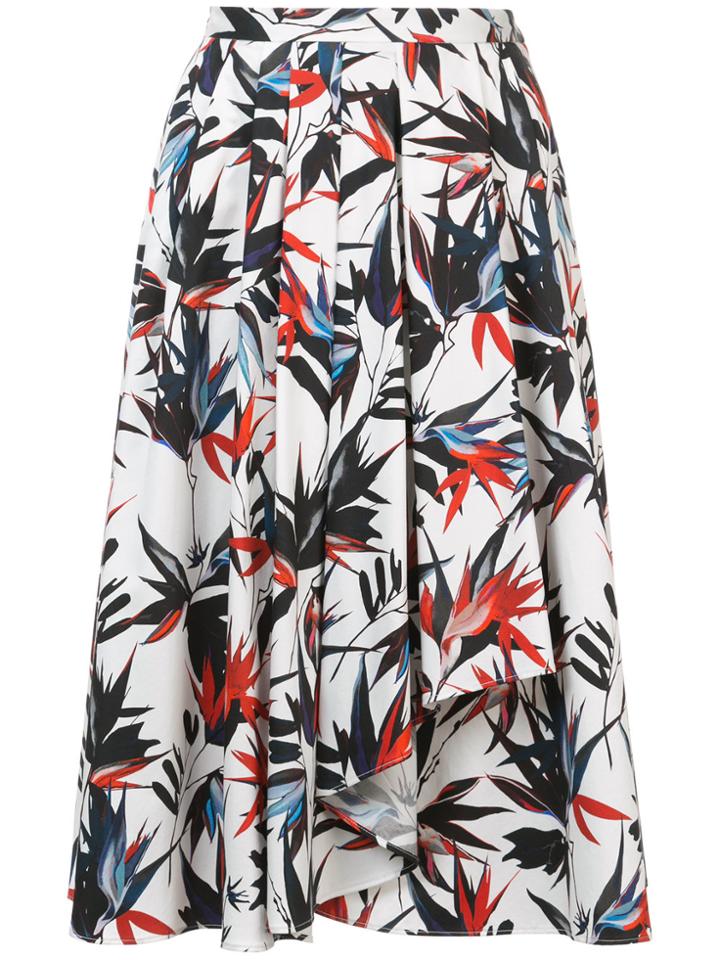 Jason Wu Foliage Print A-line Skirt - White