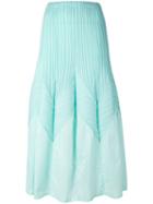Issey Miyake Vintage Long A-line Pleated Skirt, Women's, Size: Medium, Green