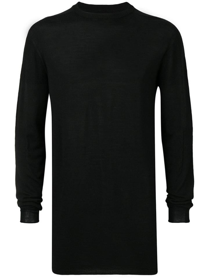 Rick Owens Longline Knit Jumper - Black