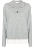 Fabiana Filippi Knitted Zip Jacket - Grey