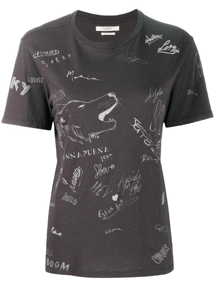 Isabel Marant Étoile Printed Crewneck T-shirt - Grey