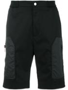 Les Hommes Urban Side Pocket Bermuda Shorts - Black