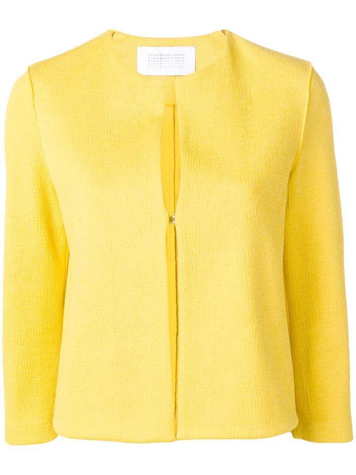Harris Wharf London Textured Cropped Jacket - Yellow
