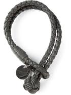Bottega Veneta Intrecciato Bracelet, Women's, Size: S, Grey, Leather