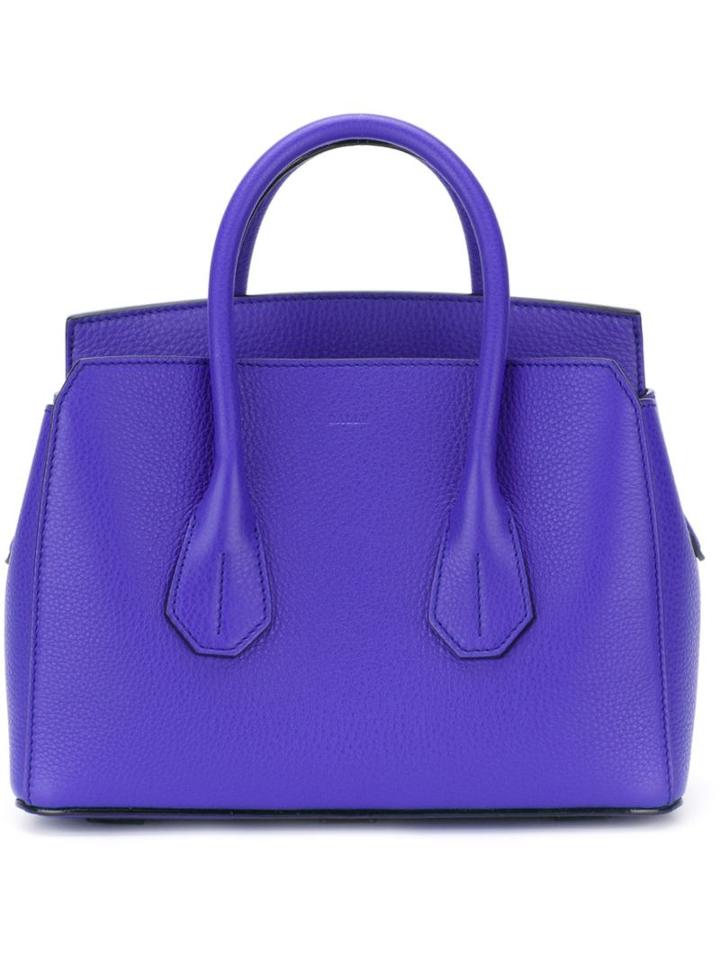 Bally Small Tote, Women's, Blue, Calf Leather