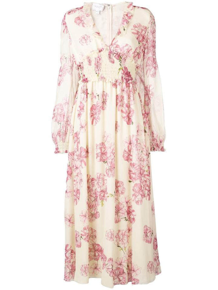 Giambattista Valli Floral Midi Dress - Neutrals