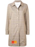 Calvin Klein Patched Glen Check Coat - Neutrals