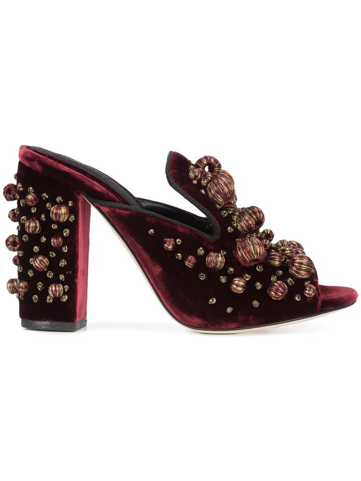 Sanayi 313 Embellished Mules - Red