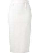 Roland Mouret Arreton Pencil Skirt, Women's, Size: 8, White, Viscose/acetate/spandex/elastane