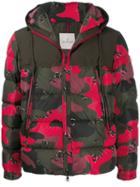 Moncler Camouflage Print Puffer Jacket - Green