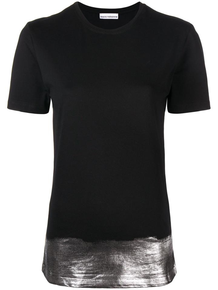 Paco Rabanne Silver Panel T-shirt - Black