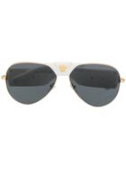 Versace Eyewear Medusa Aviator Sunglasses - White