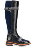 Lanvin Logo Lace-up Boots - Black