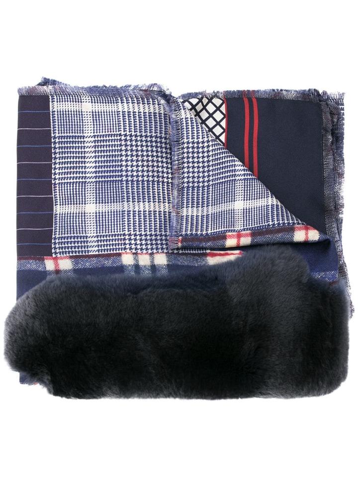 Pierre-louis Mascia Check Printed Elongated Scarf - Multicolour