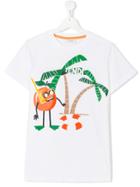Fendi Kids Peach Print T-shirt - White